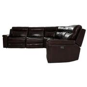 Billy Joe Leather Power Reclining Sectional with 5PCS/3PWR  alternate image, 4 of 10 images.