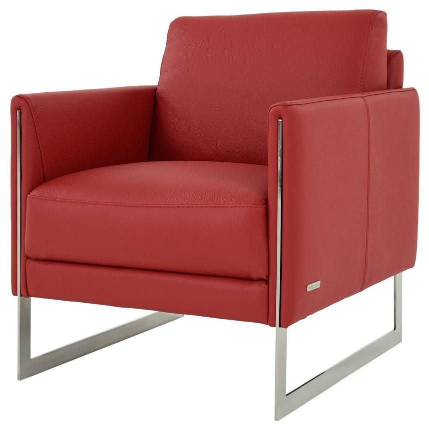 Coco Red Leather Accent Chair El, Red Accent Chairs With Arms