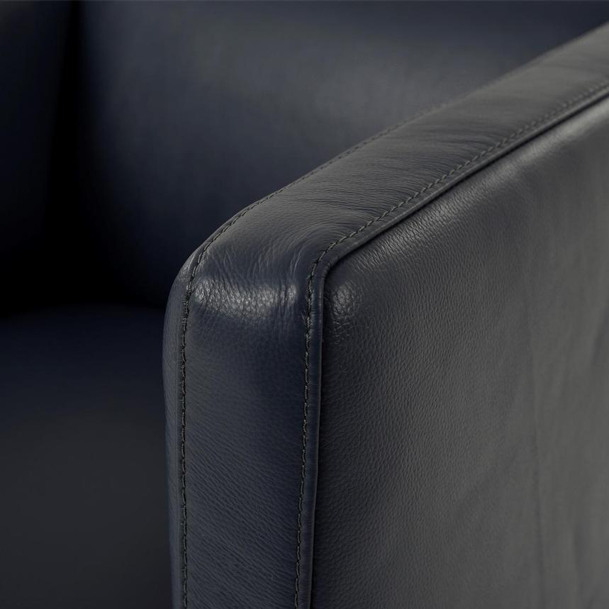 Cute Blue Leather Accent Chair alternate image, 6 of 7 images.