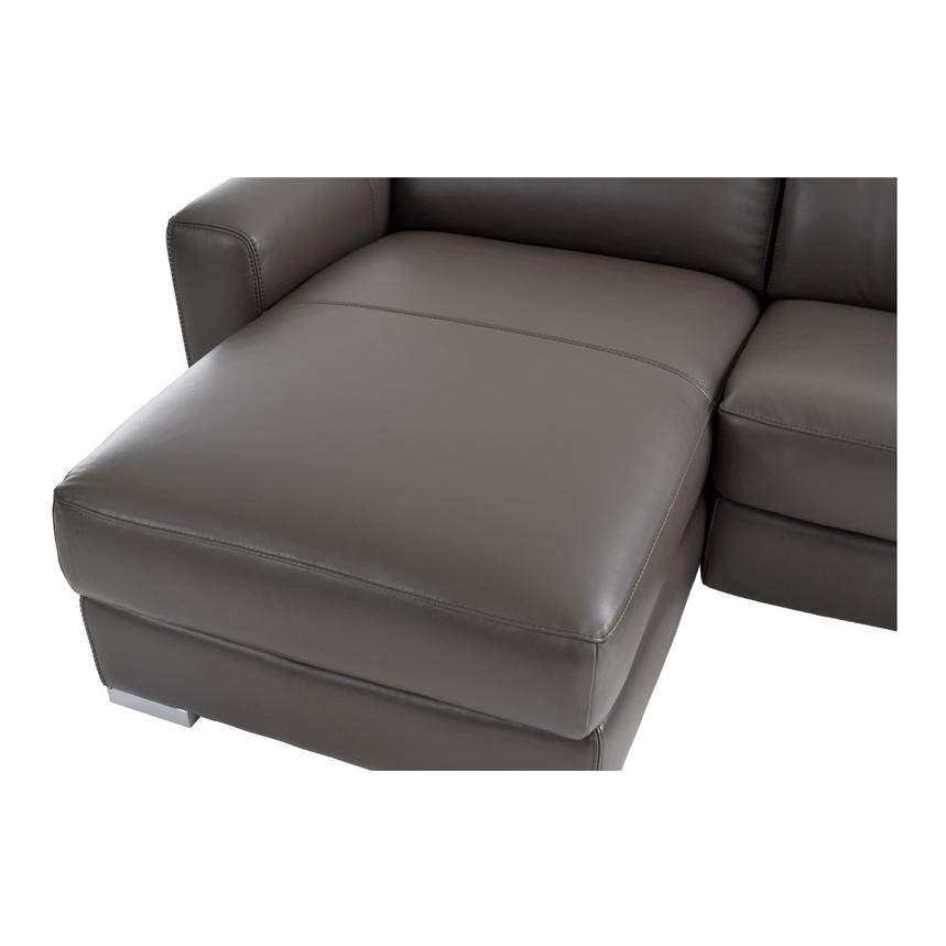 Bay Harbor Gray Leather Sleeper w/Left Chaise  alternate image, 8 of 9 images.