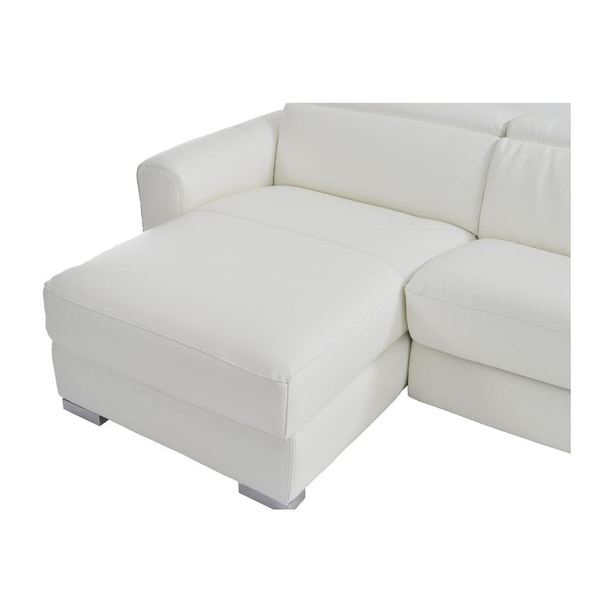 Bay Harbor White Leather Sleeper w/Left Chaise  alternate image, 8 of 10 images.