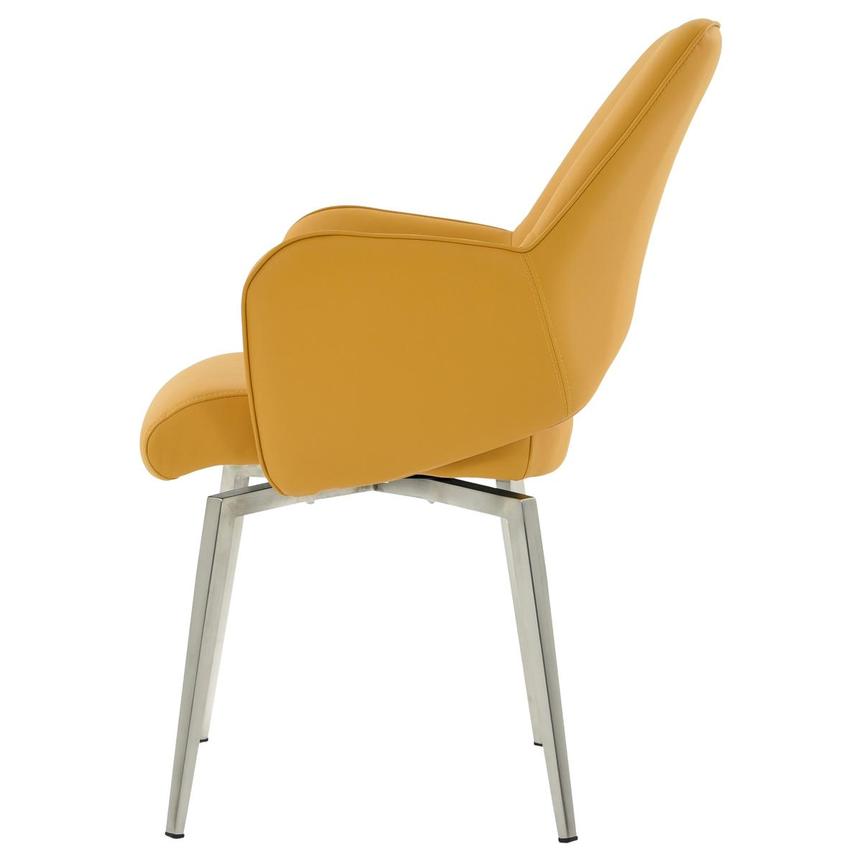 Finley Yellow Swivel Side Chair  alternate image, 3 of 6 images.