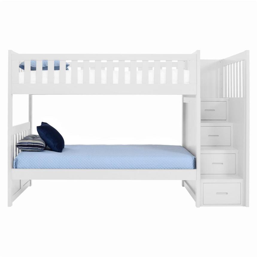 Balto White Twin Bunk Bed w/Storage  main image, 1 of 7 images.