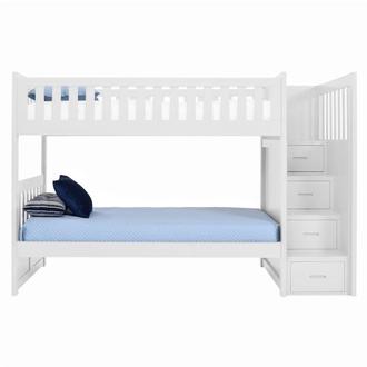Balto White Twin Bunk Bed w/Storage