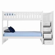 Balto White Twin Bunk Bed w/Storage  alternate image, 4 of 7 images.