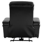 Obsidian Leather Power Recliner w/Massage & Heat  alternate image, 5 of 13 images.