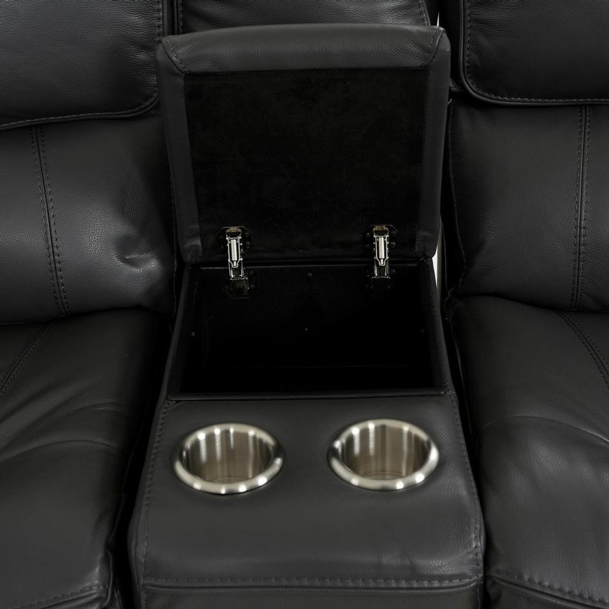 Cody Gray Leather Power Reclining Sectional with 6PCS/3PWR  alternate image, 8 of 10 images.