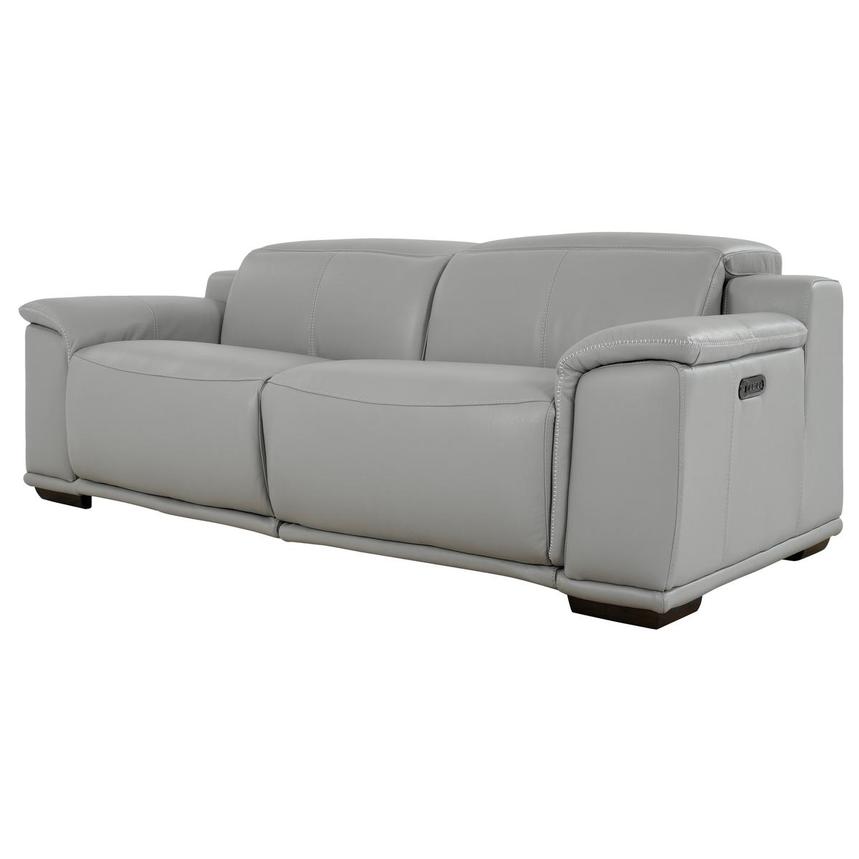 Davis 2.0 Silver Leather Power Reclining Sofa  alternate image, 2 of 10 images.