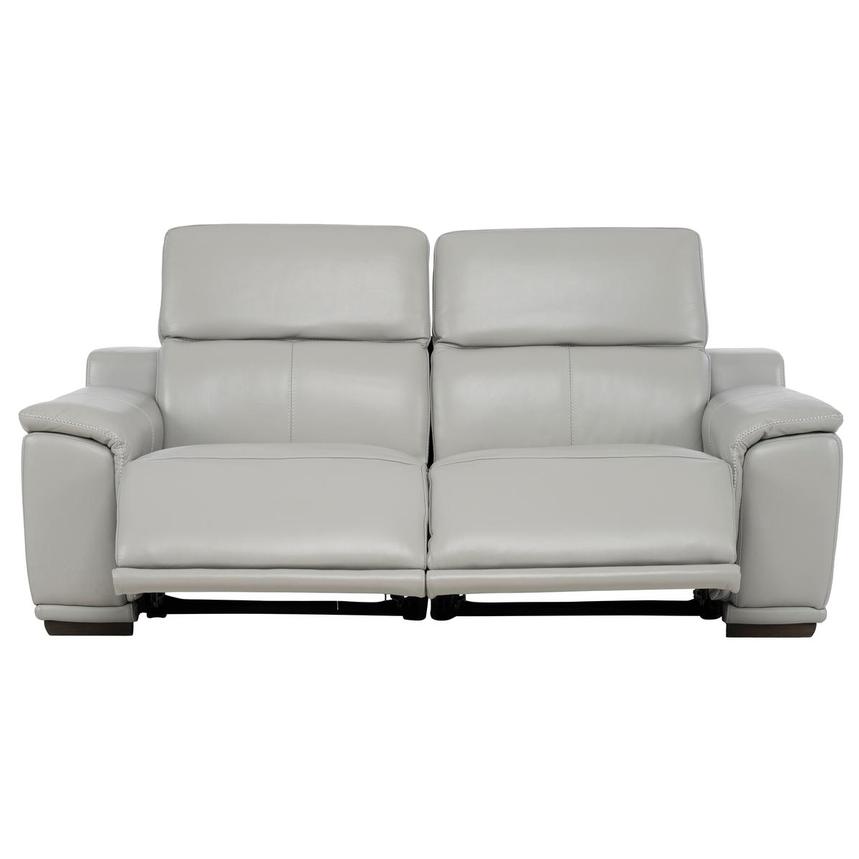 Davis 2.0 Silver Leather Power Reclining Loveseat alternate image, 2 of 9 images.
