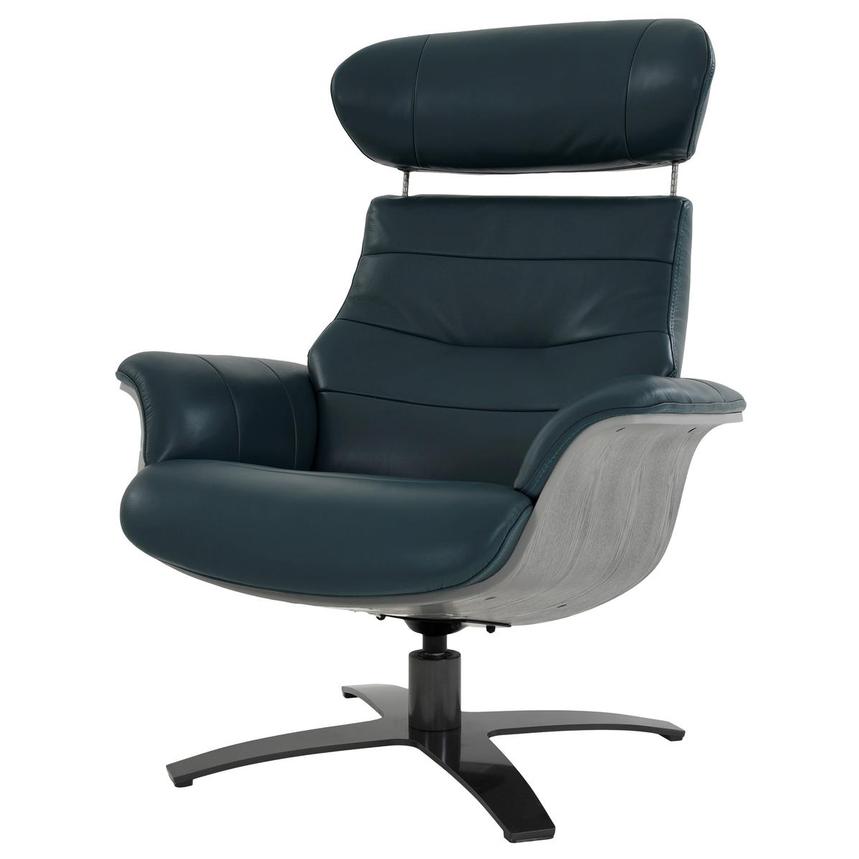 Enzo Green Leather Swivel Chair El Dorado Furniture