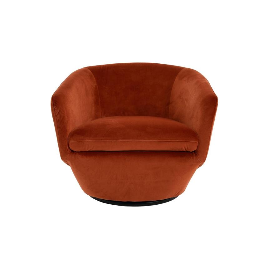 Andy Orange Swivel Accent Chair W 2 Pillows El Dorado Furniture