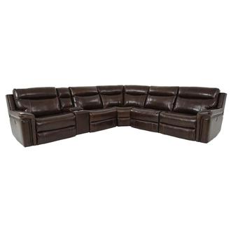 Billy Joe Leather Power Reclining Sectional with 6PCS/3PWR