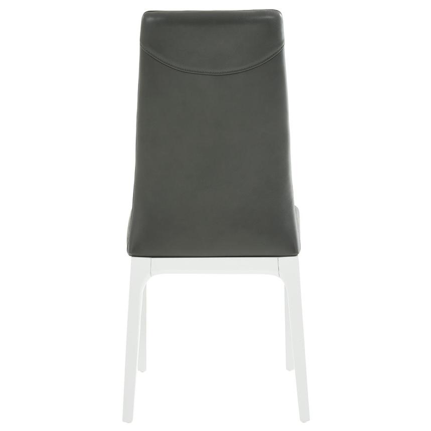 Valencia White/Gray Leather Side Chair  alternate image, 4 of 6 images.