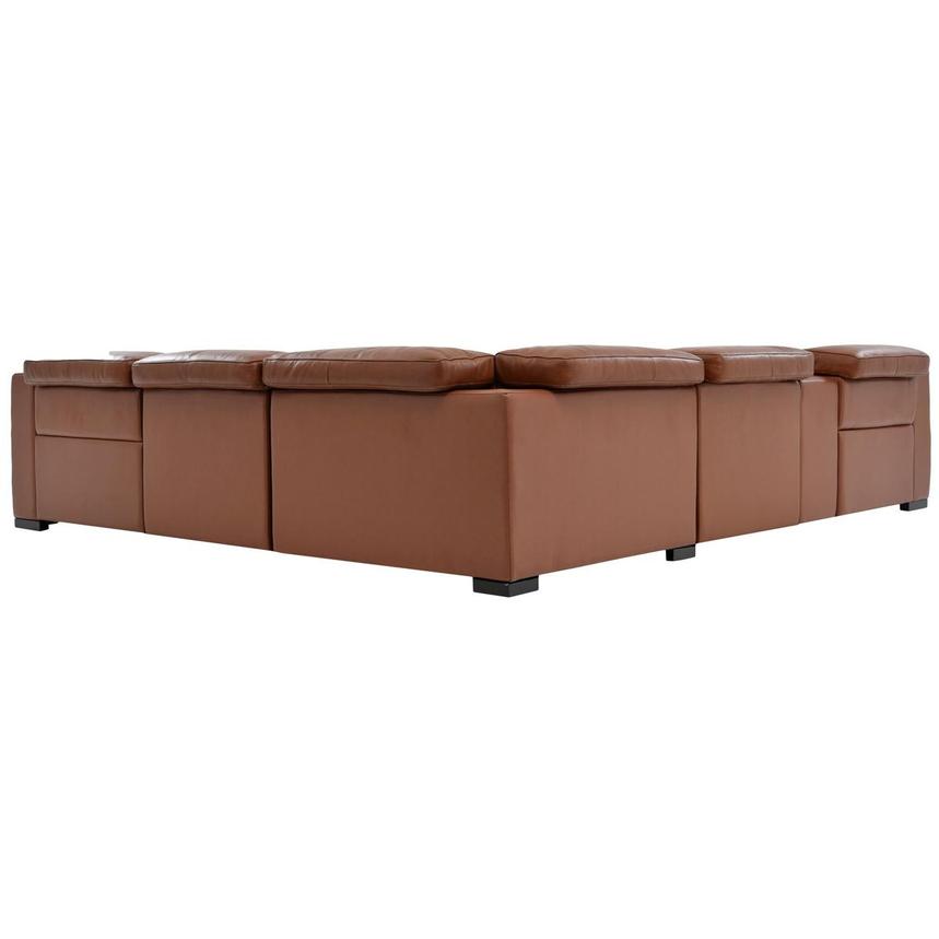 Gian Marco Tan Leather Power Reclining Sectional with 6PCS/2PWR alternate image, 4 of 8 images.