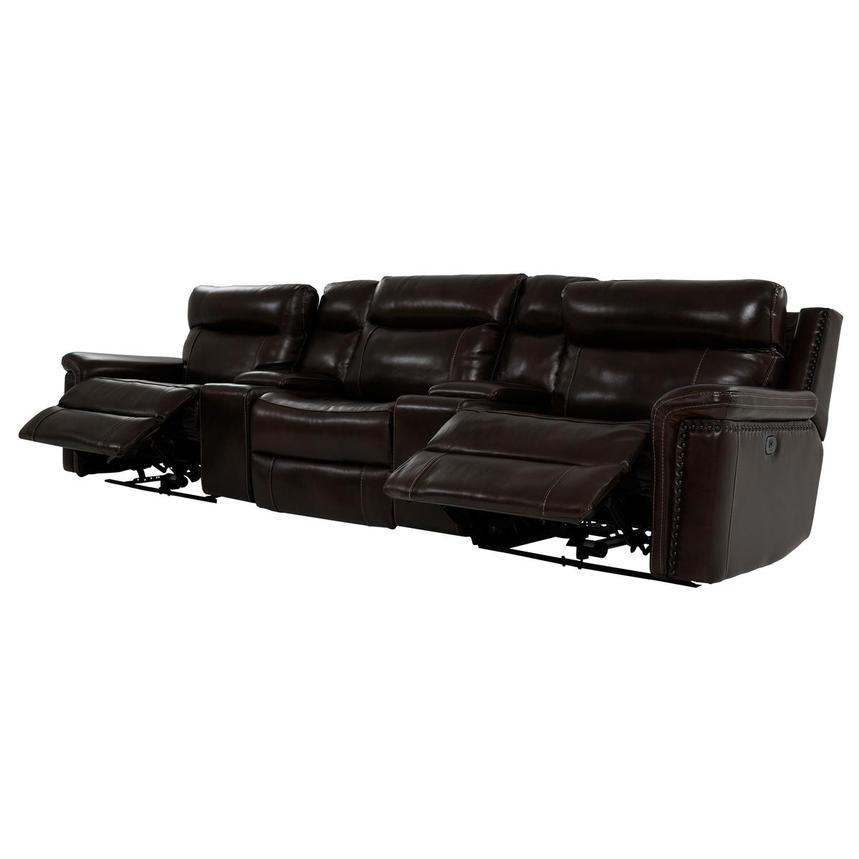 Billy Joe Home Theater Leather Seating with 5PCS/2PWR  alternate image, 3 of 11 images.