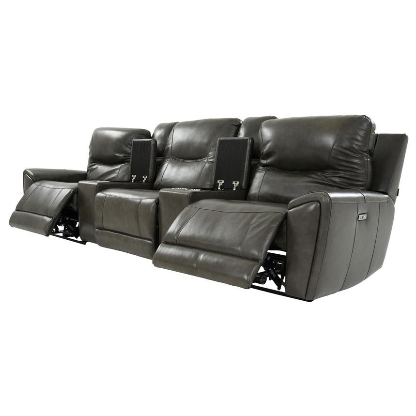 London Home Theater Leather Seating  alternate image, 3 of 11 images.