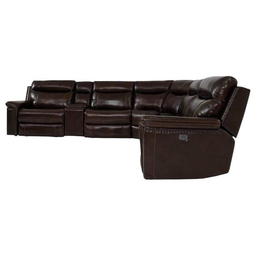 Billy Joe Leather Power Reclining Sectional with 6PCS/2PWR  alternate image, 3 of 11 images.