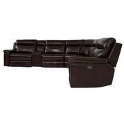 Billy Joe Leather Power Reclining Sectional with 6PCS/2PWR  alternate image, 3 of 11 images.