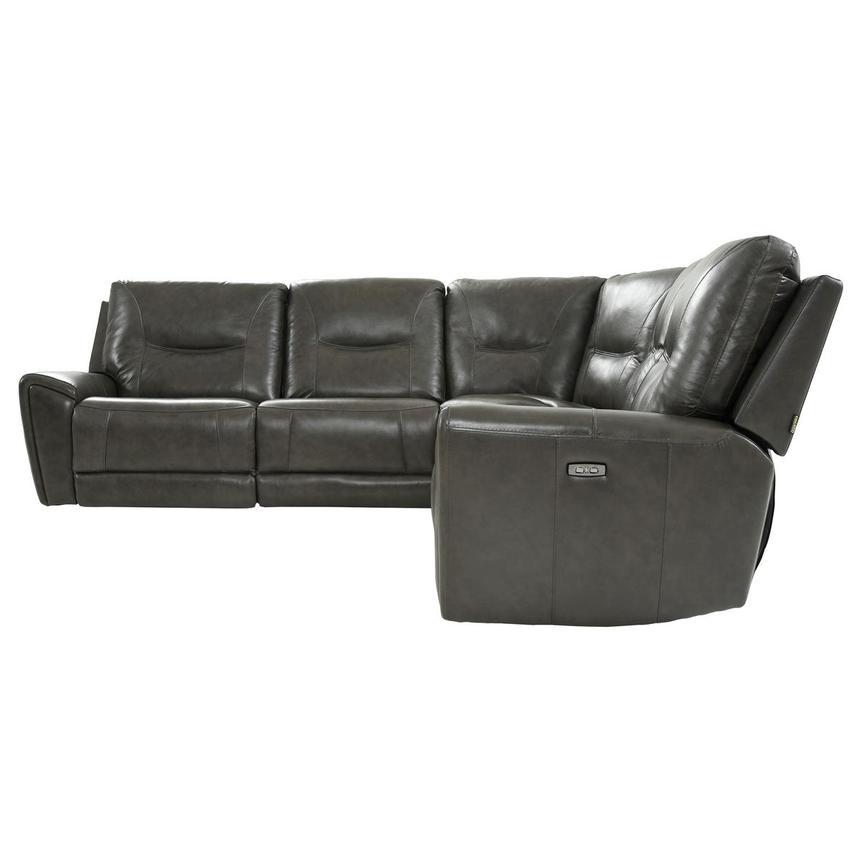 London Leather Power Reclining Sectional with 5PCS/3PWR  alternate image, 3 of 9 images.