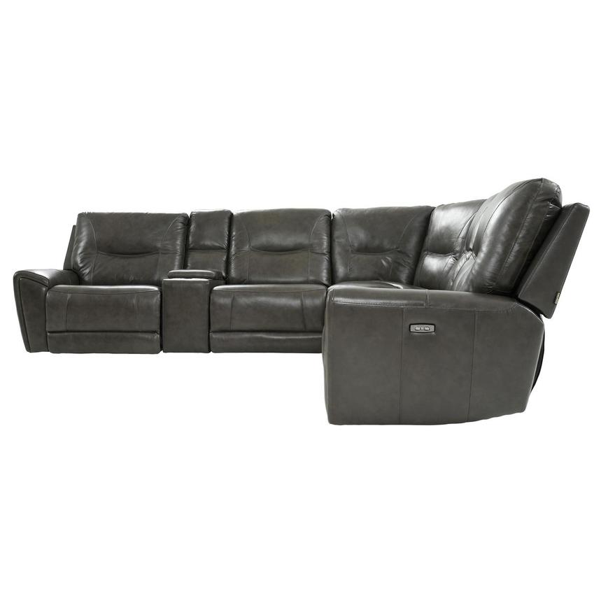 London Leather Power Reclining Sectional with 6PCS/2PWR  alternate image, 3 of 11 images.