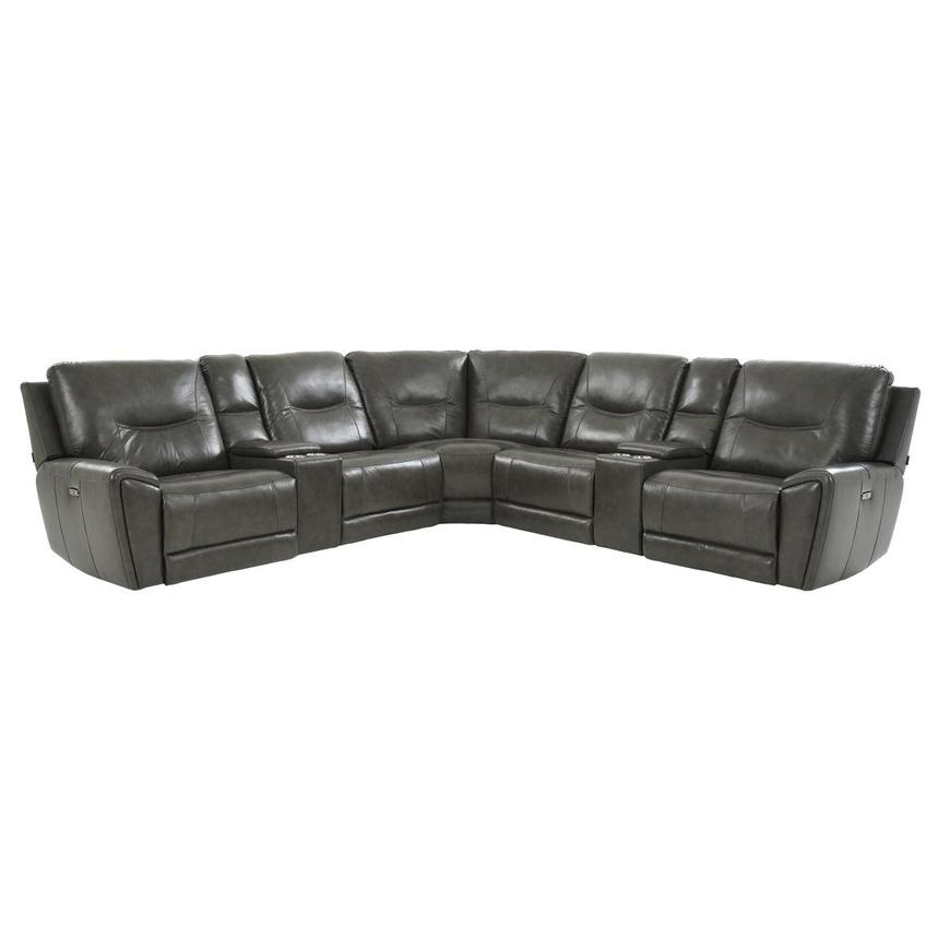 London Leather Power Reclining Sectional with 7PCS/3PWR  main image, 1 of 11 images.
