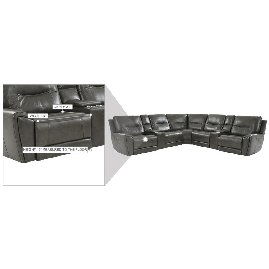 London Leather Power Reclining Sectional with 7PCS/3PWR  alternate image, 11 of 11 images.