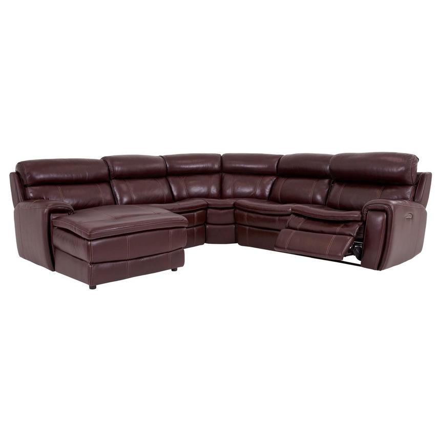 Napa Burdy Leather Power Reclining, Leather Power Reclining Sectional Sofa With Chaise