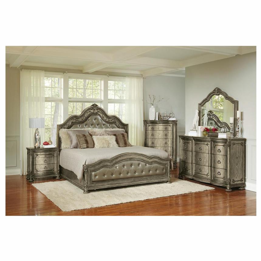 Granada Gray 4-Piece King Bedroom Set  alternate image, 2 of 6 images.