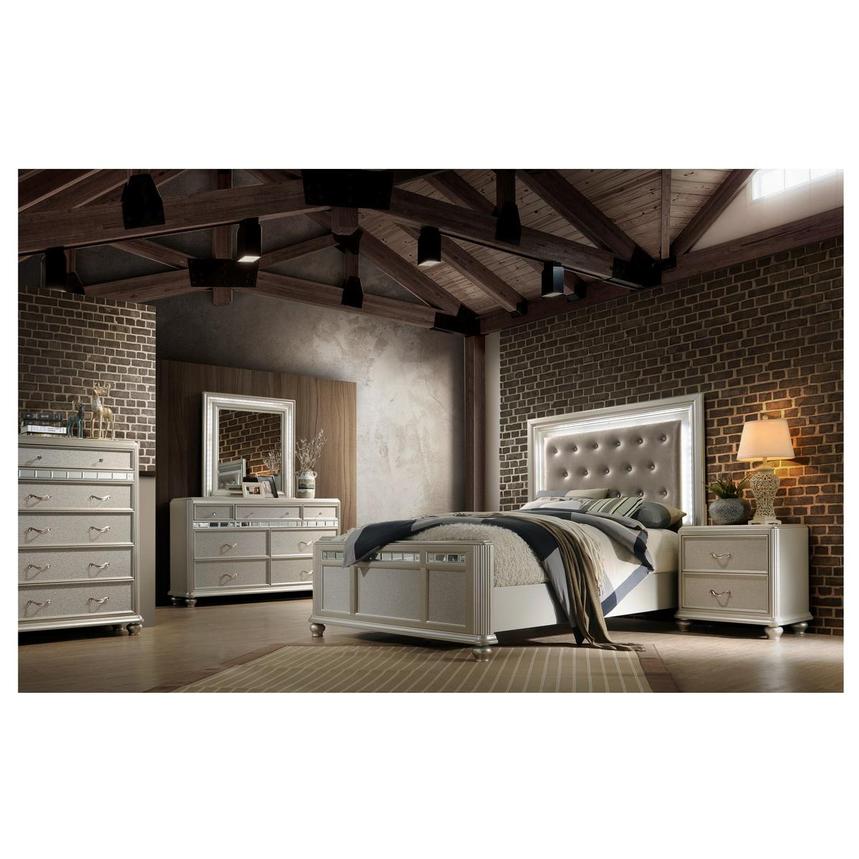 Kaleidoscope Silver 4-Piece Queen Bedroom Set  alternate image, 3 of 10 images.