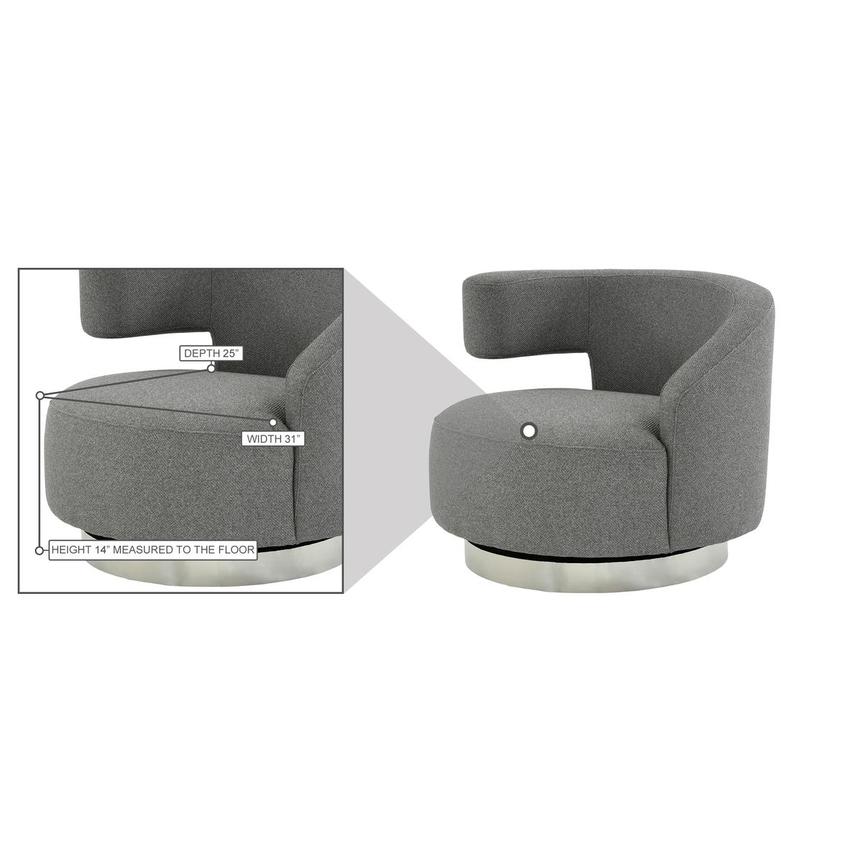 Okru II Dark Gray Accent Chair  alternate image, 8 of 8 images.