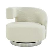 Okru II Cream Swivel Chair w/2 Pillows  alternate image, 2 of 11 images.