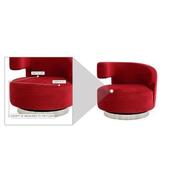 Okru II Red Accent Chair  alternate image, 8 of 8 images.