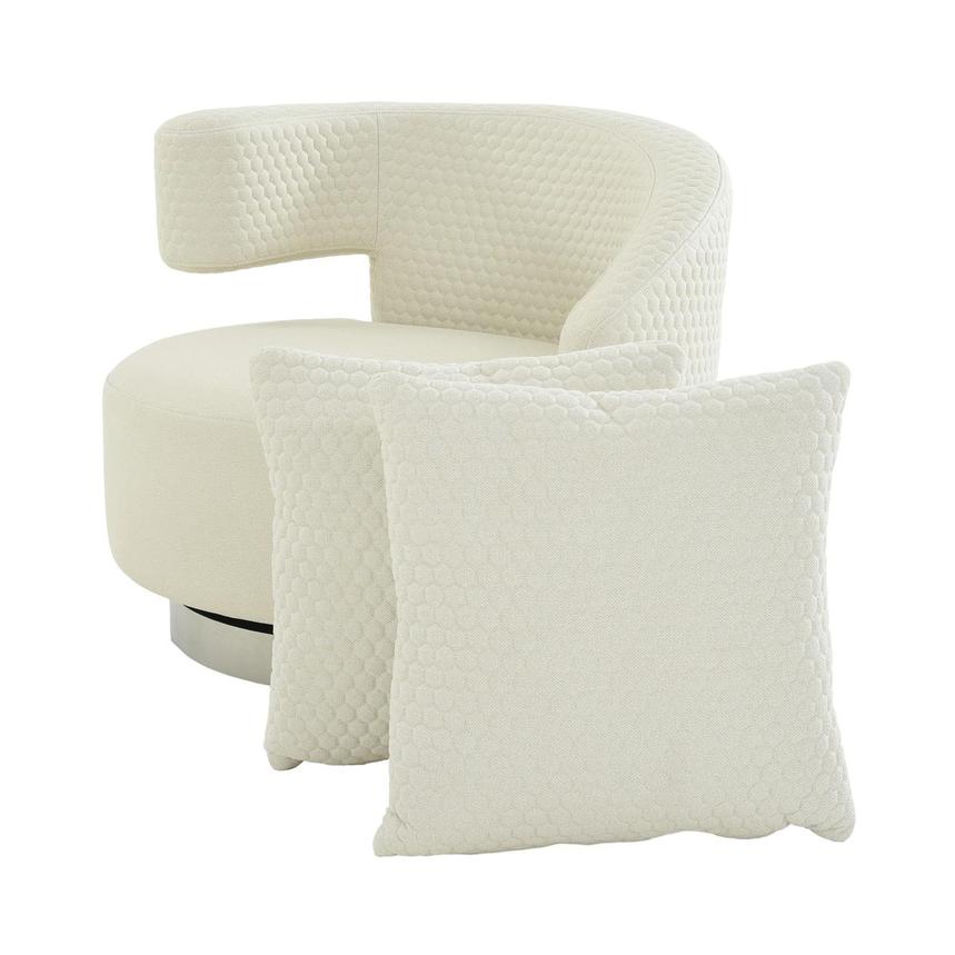 Okru II Cream Accent Chair w/2 Pillows  main image, 1 of 11 images.