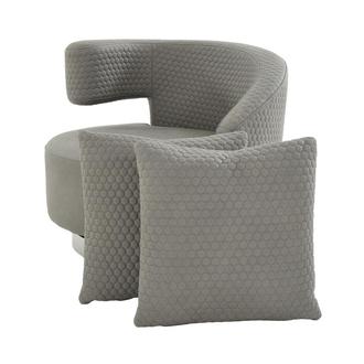 Okru II Light Gray Swivel Chair w/2 Pillows