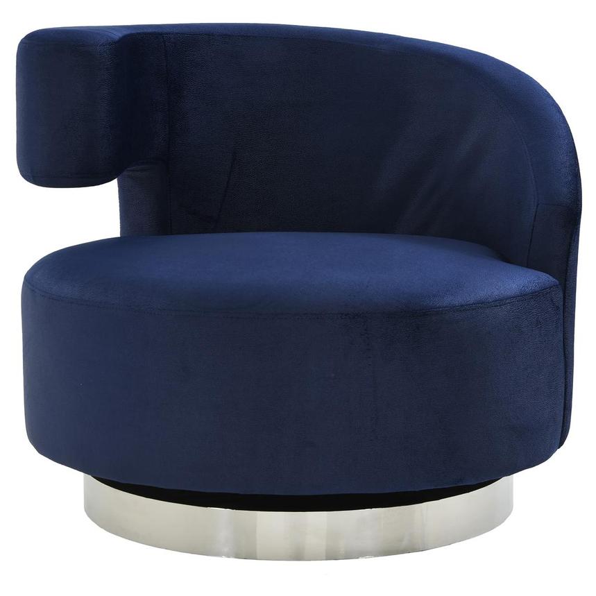Okru II Dark Blue Accent Chair main image, 1 of 8 images.