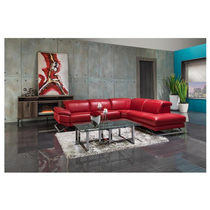 Toronto Red Leather Power Reclining, Leather Reclining Sofa With Chaise