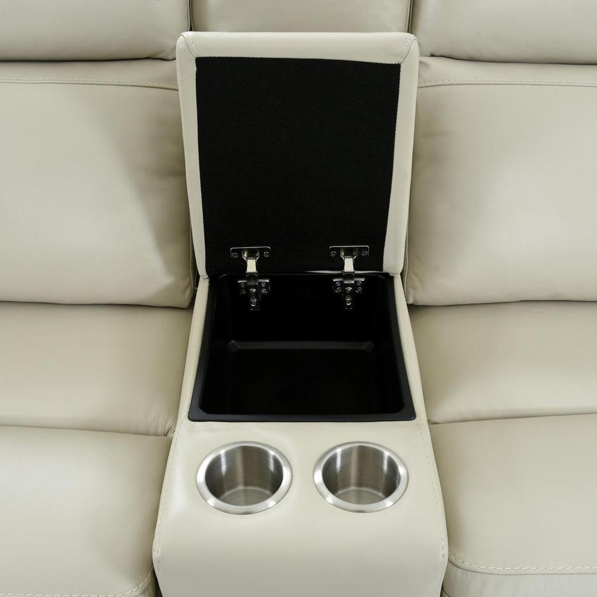Benz Cream Home Theater Leather Seating with 5PCS/3PWR alternate image, 9 of 12 images.