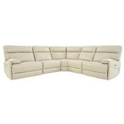 Benz Cream Leather Power Reclining Sectional with 5PCS/2PWR  main image, 1 of 9 images.
