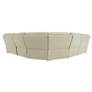 Benz Cream Leather Power Reclining Sectional with 5PCS/3PWR  alternate image, 4 of 9 images.