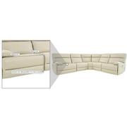 Benz Cream Leather Power Reclining Sectional with 5PCS/3PWR  alternate image, 9 of 9 images.