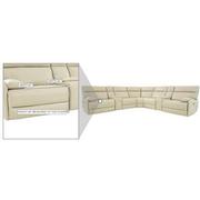 Benz Cream Leather Power Reclining Sectional with 7PCS/3PWR  alternate image, 11 of 11 images.