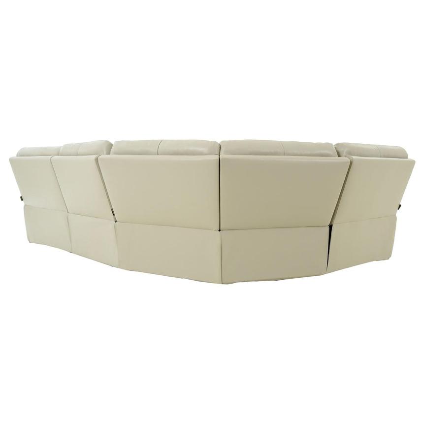 Benz Cream Leather Power Reclining Sectional with 4PCS/2PWR  alternate image, 4 of 9 images.