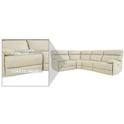 Benz Cream Leather Power Reclining Sectional with 4PCS/2PWR  alternate image, 9 of 9 images.