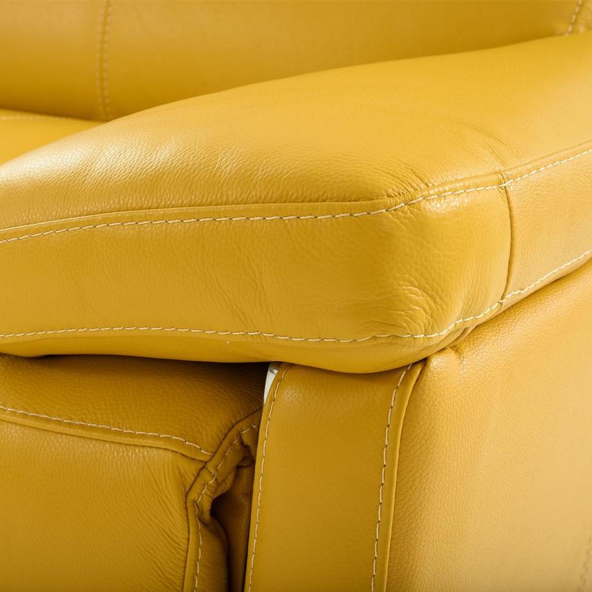 Gabrielle Yellow Leather Power Recliner El Dorado Furniture