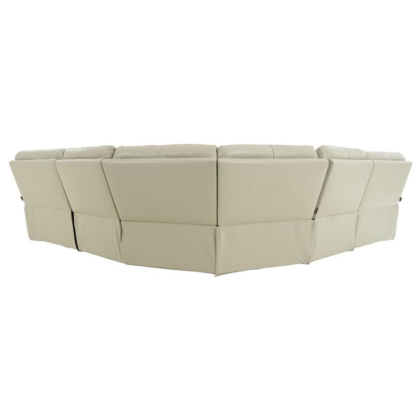 Benz Cream Leather Power Reclining Sectional with 5PCS/3PWR alternate image, 4 of 9 images.