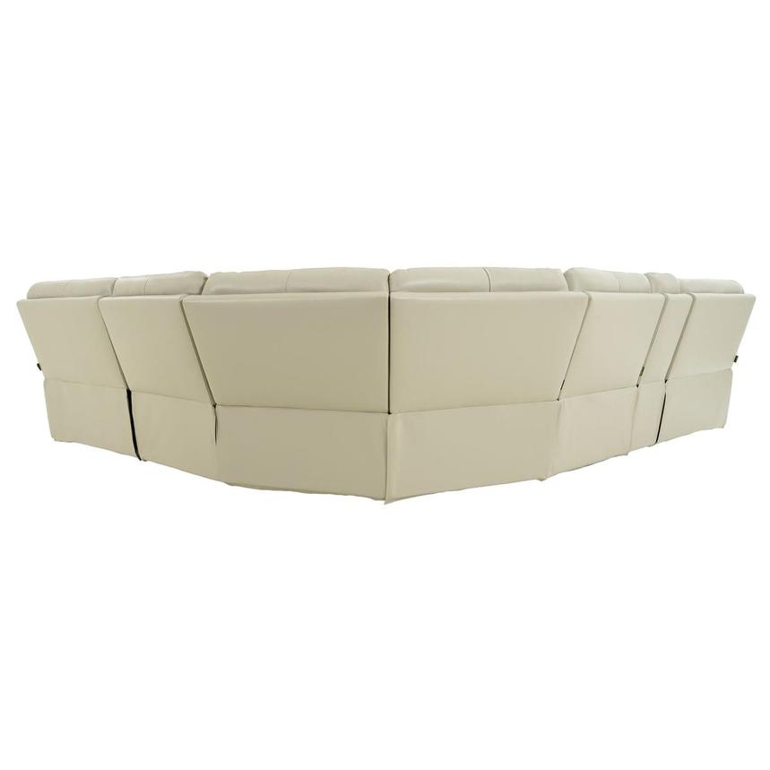 Benz Cream Leather Power Reclining Sectional with 6PCS/2PWR alternate image, 4 of 11 images.