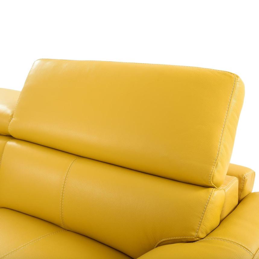 Gabrielle Yellow Leather Power, Yellow Leather Sectional Furniture