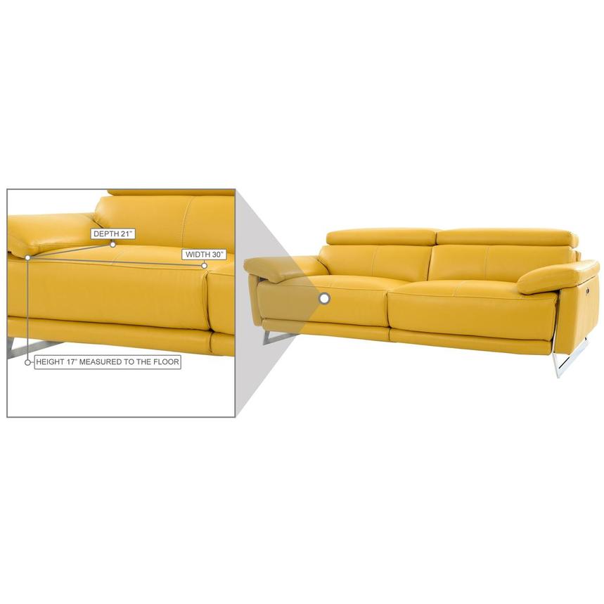 Gabrielle Yellow Leather Power Reclining Sofa El Dorado Furniture