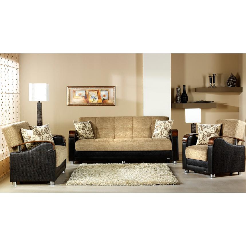 Peron Tan Futon Sofa El Dorado Furniture, Futon Living Room Sets