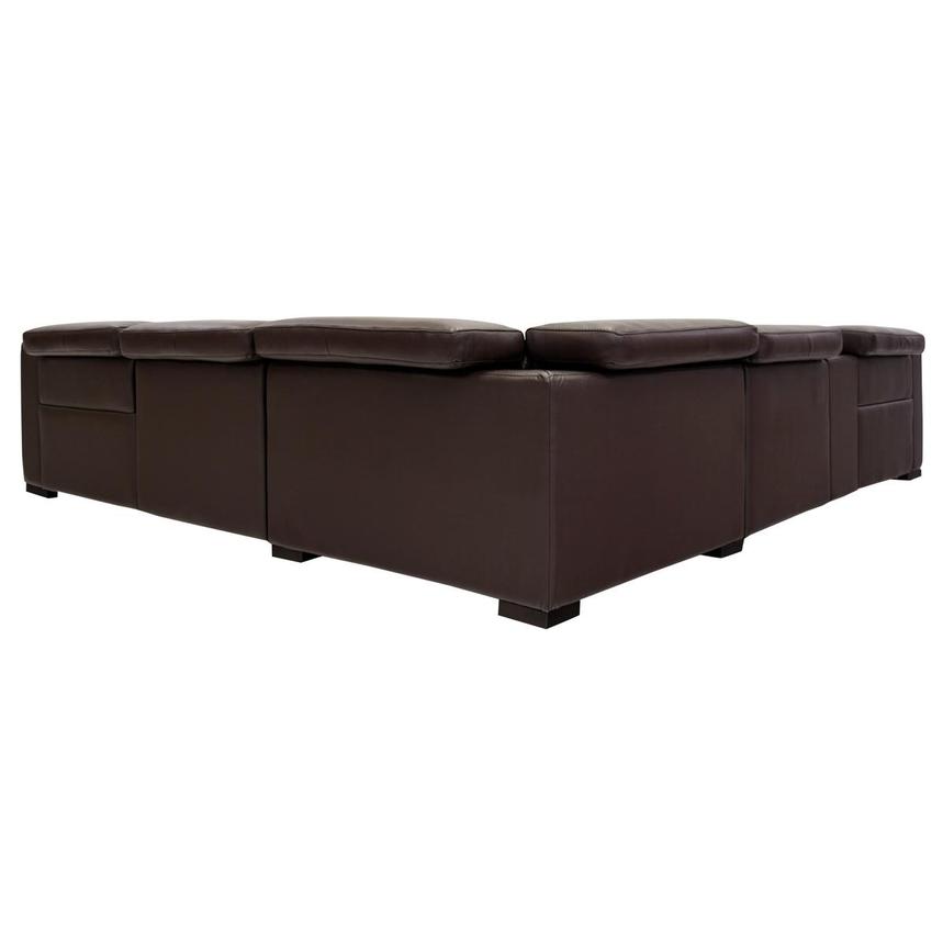 Gian Marco Dark Brown Leather Power Reclining Sectional with 6PCS/2PWR  alternate image, 4 of 9 images.